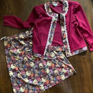 Vintage skirt and sweater set